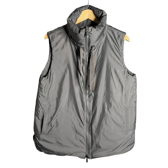 Lafayette 148 Dylan Reversible Goose Down Fill Vest Gray Size L - Picture 1 of 3